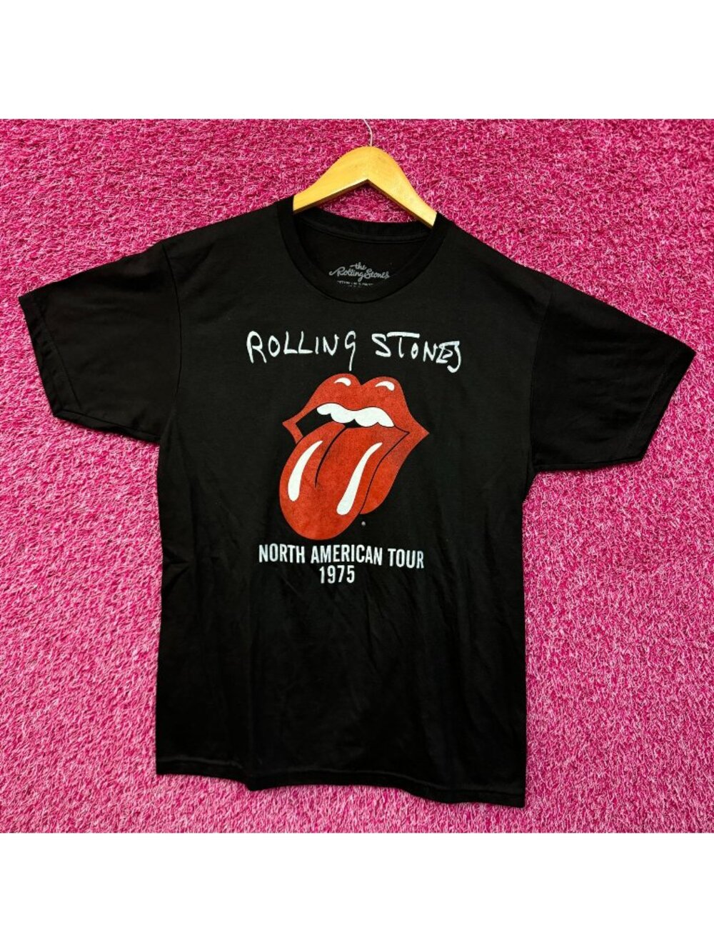 The Rolling Stones Hot Lips 1975 North American Tour Tee M